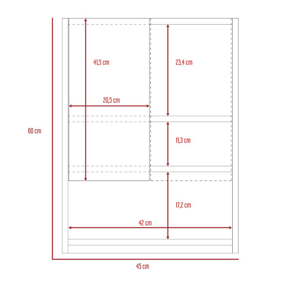 Botiquin Para Baño Ventus Con Espejo, Duna Y Plomo (vista 14)