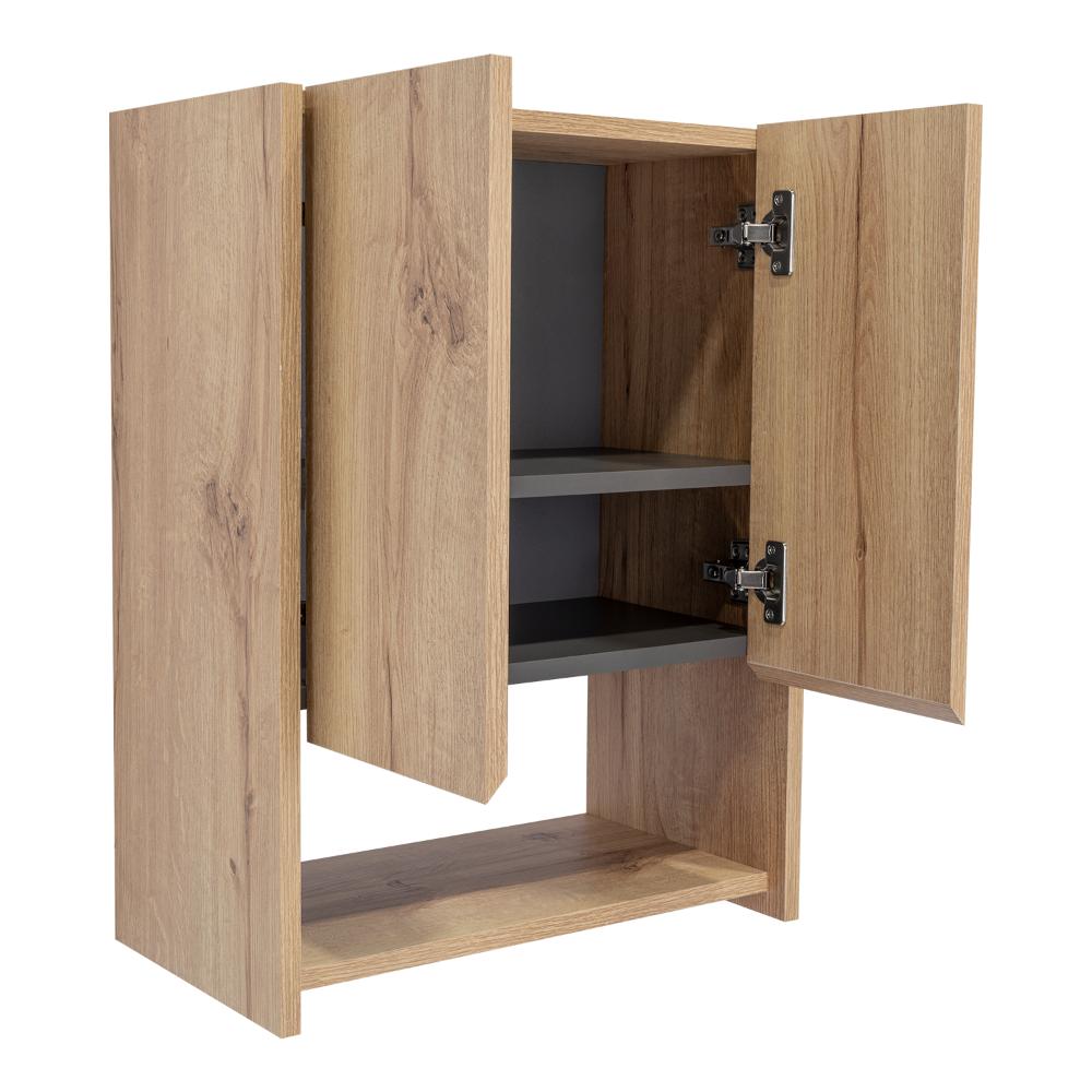 Botiquin Para Baño Ventus Con Espejo, Duna Y Plomo (vista 5)