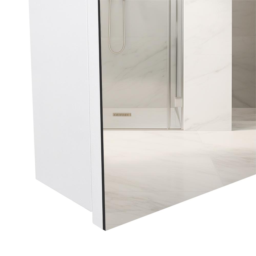 Gabinete de Baño Lumo, Blanco, con Puerta Espejo y Dos Entrepaños Para Ubicar Objetos (vista 8)