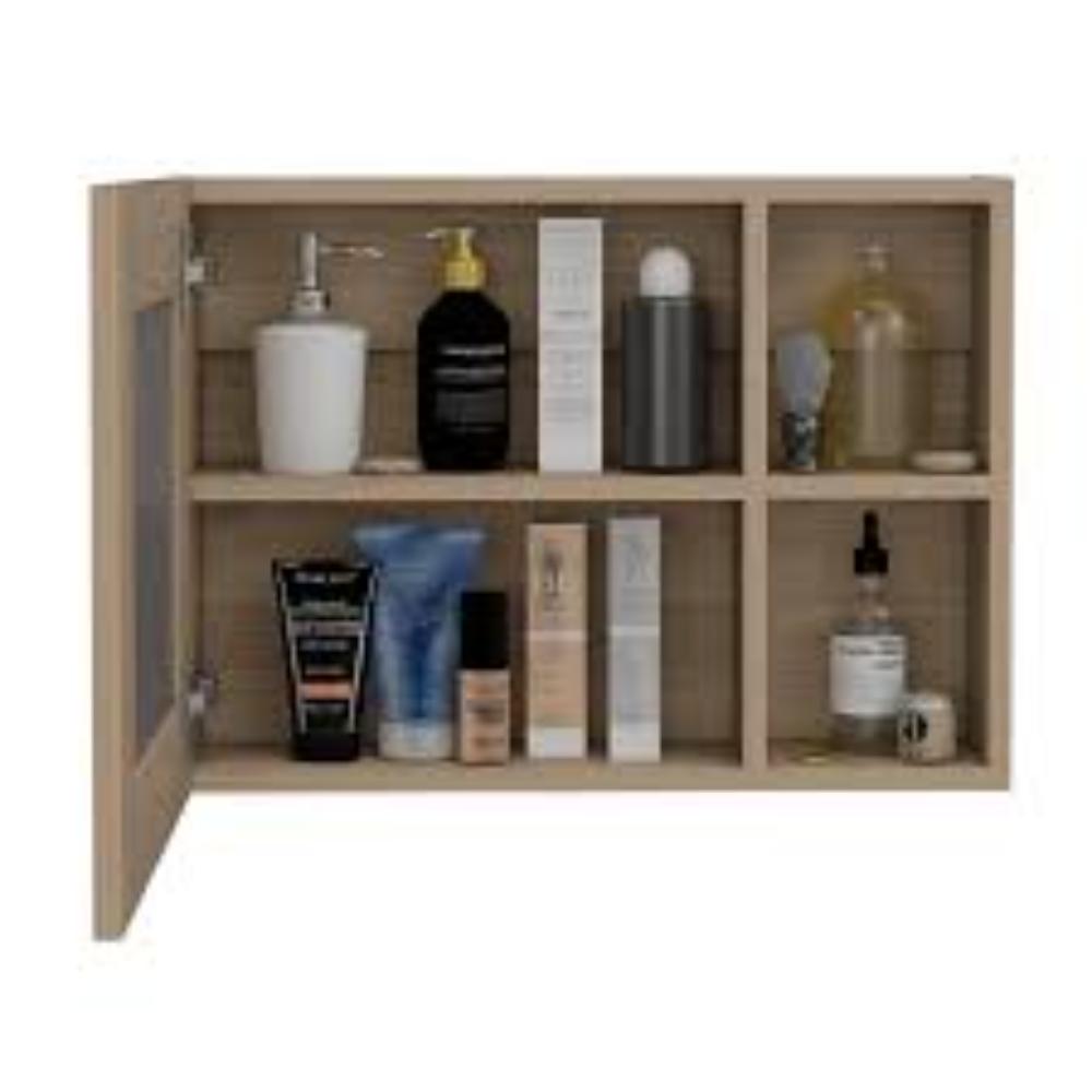 Botiquin Para Baño Cairo Con Espejo, Rovere (vista 3)