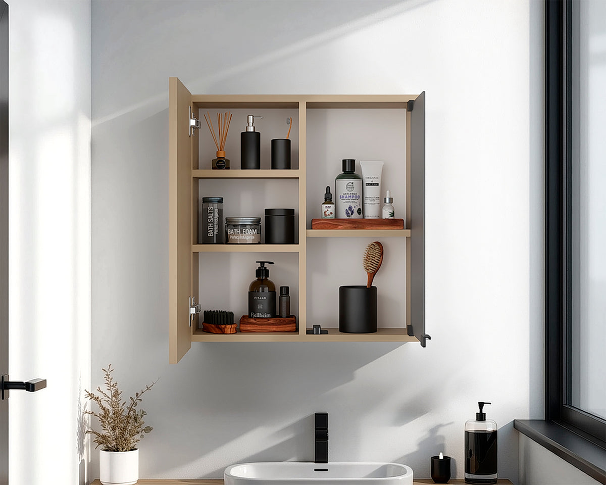 Botiquin Para Baño Miró Con Espejo, Rovere (vista 2)