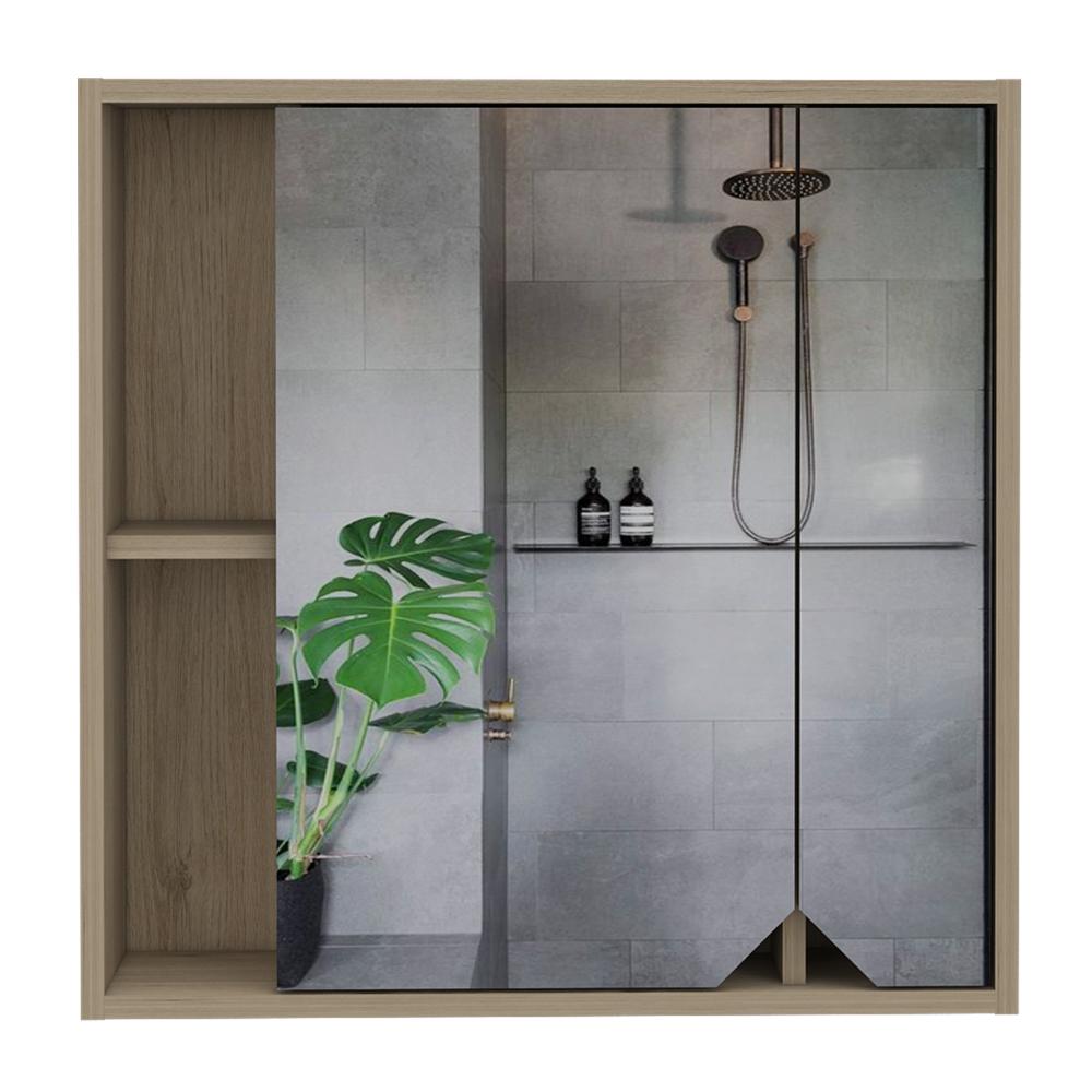 Botiquin Para Baño Ara Con Espejo, Rovere (vista 4)