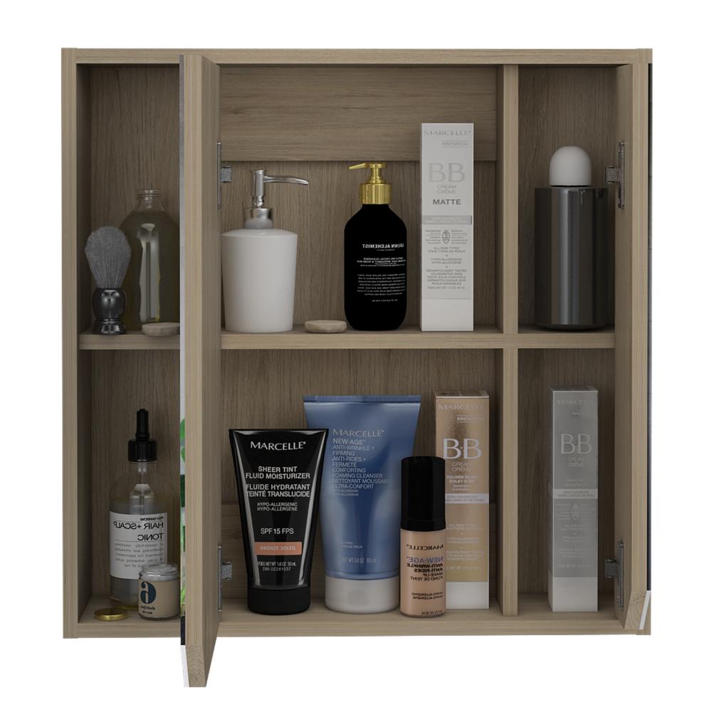 Botiquin Para Baño Ara Con Espejo, Rovere (vista 6)