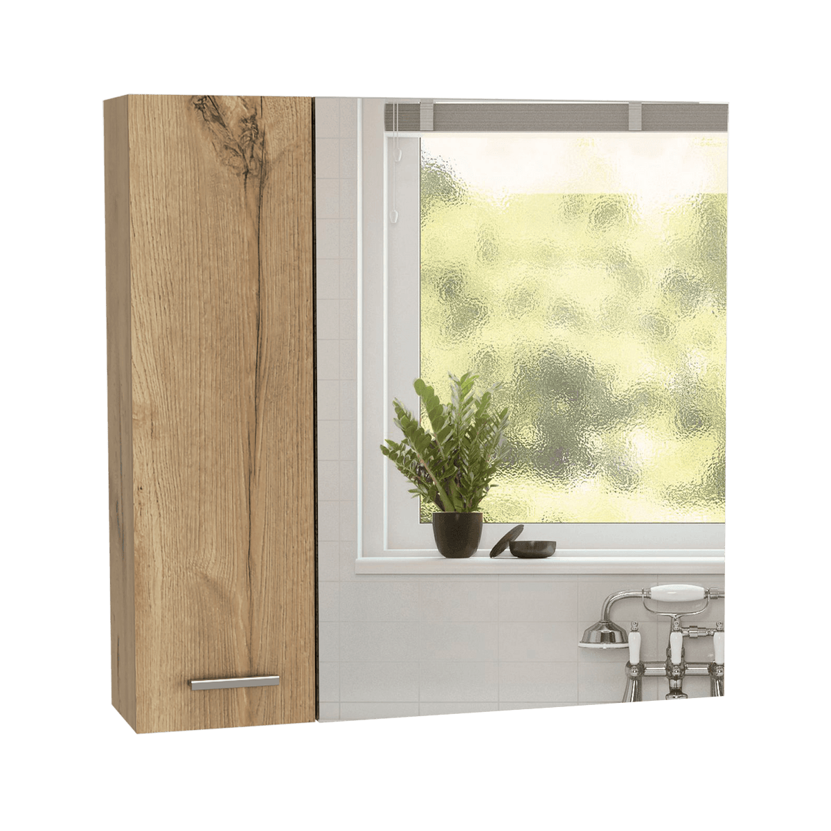 Botiquin de Baño Sines, Duna, con Puerta Espejo y Dos Entrepaños (vista 3)