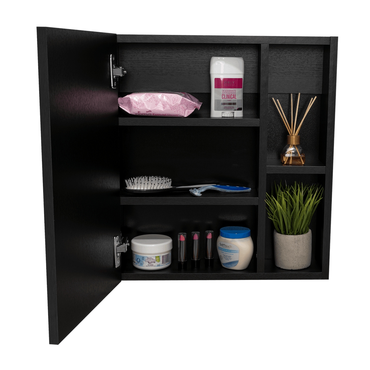 Gabinete de Baño Labell, Wengue, con Puerta y Entrepaños (vista 7)
