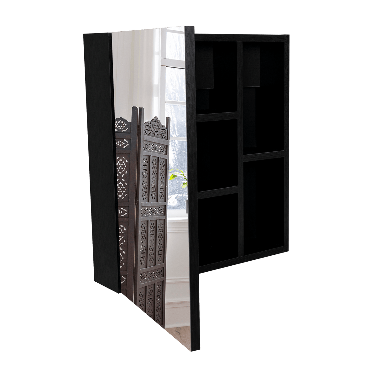 Gabinete de Baño Labell, Wengue, con Puerta y Entrepaños (vista 11)