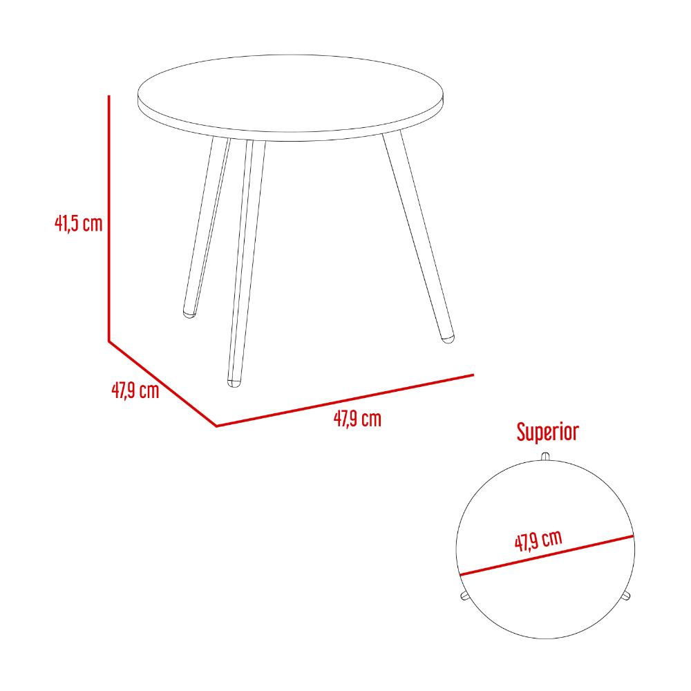 Mesa de Centro Zohi, Macadamia, con Diseño Redondo (vista 8)