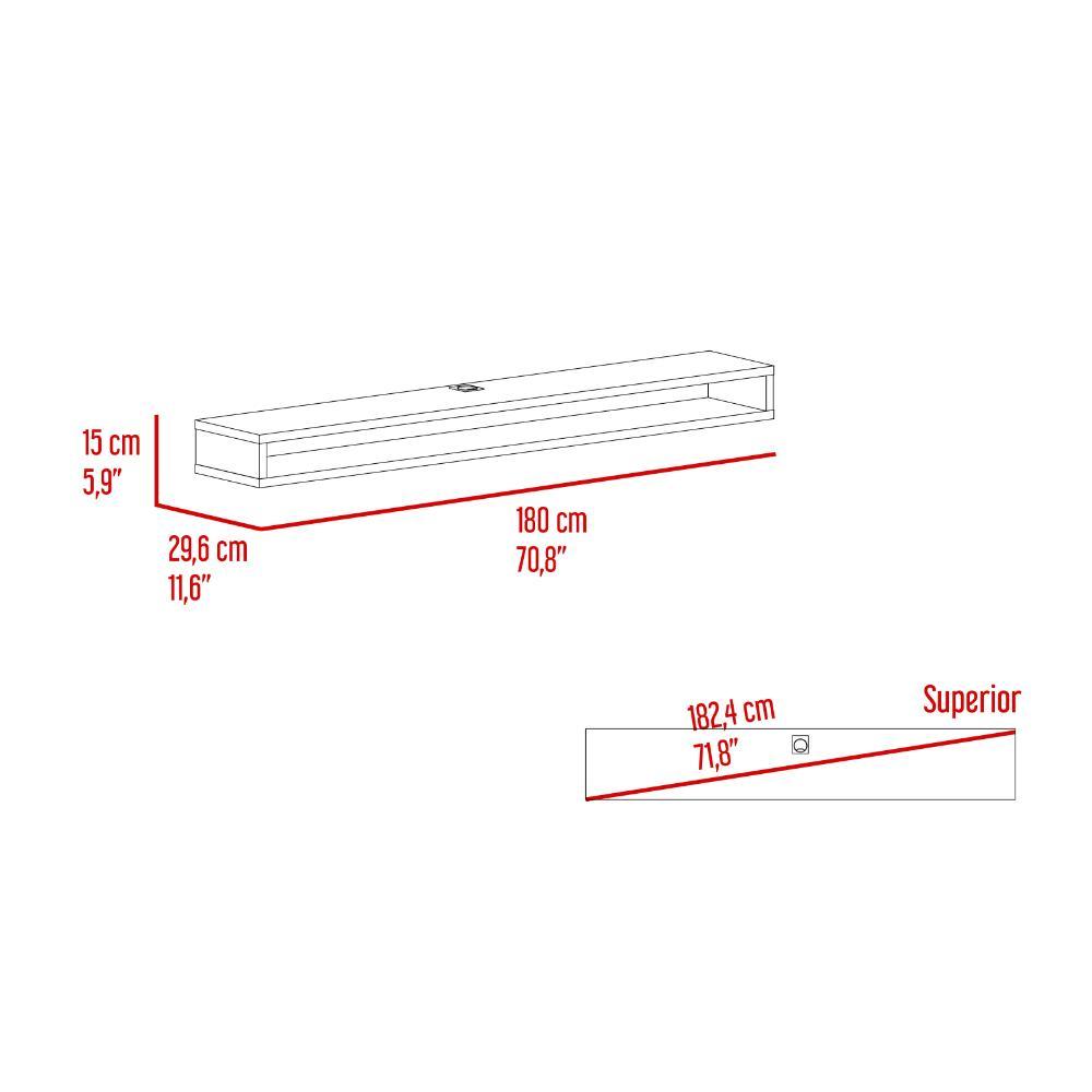 Panel Tv 75" Luft, Color Fresno (vista 6)
