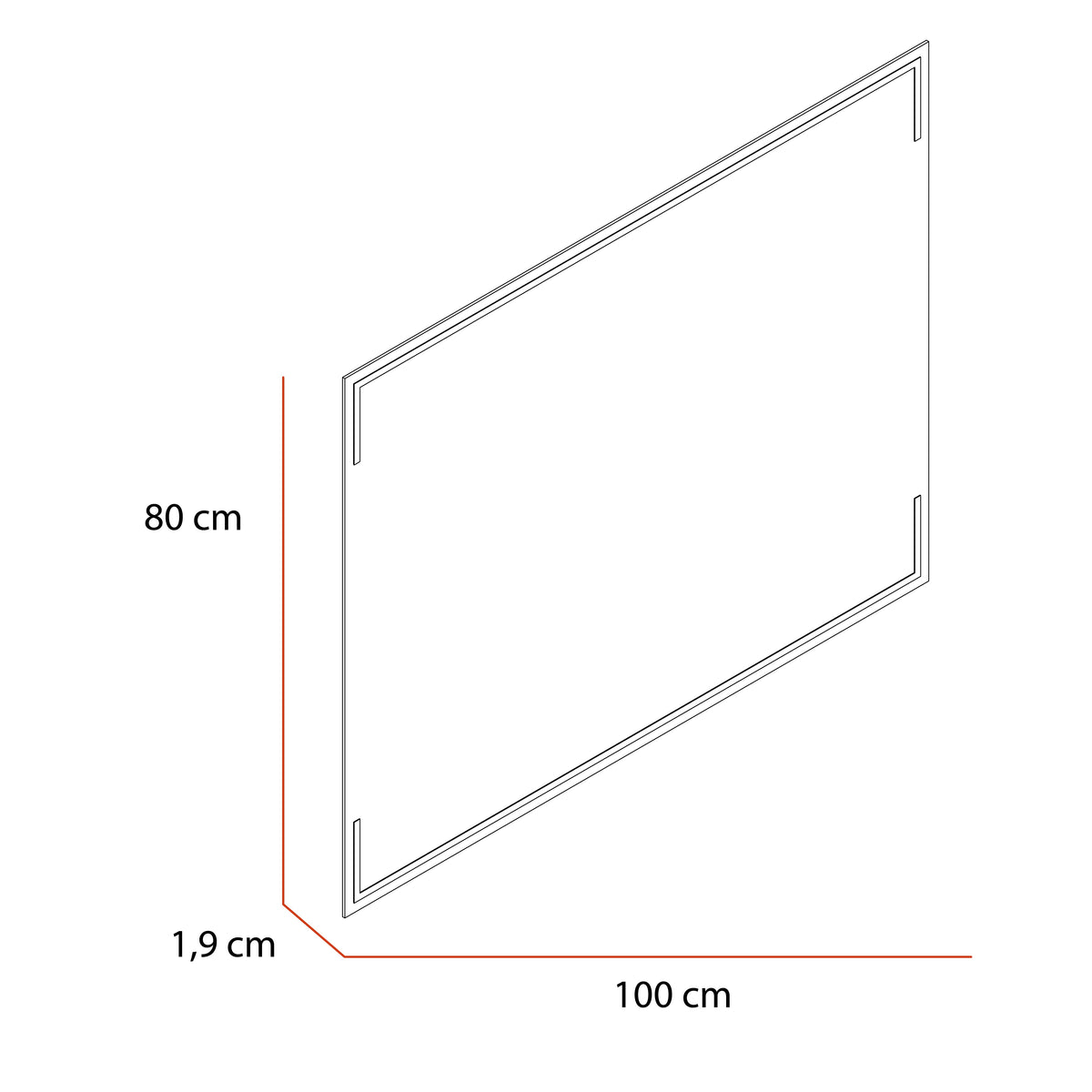 Espejo Terranova, con Forma Rectangular (vista 5)