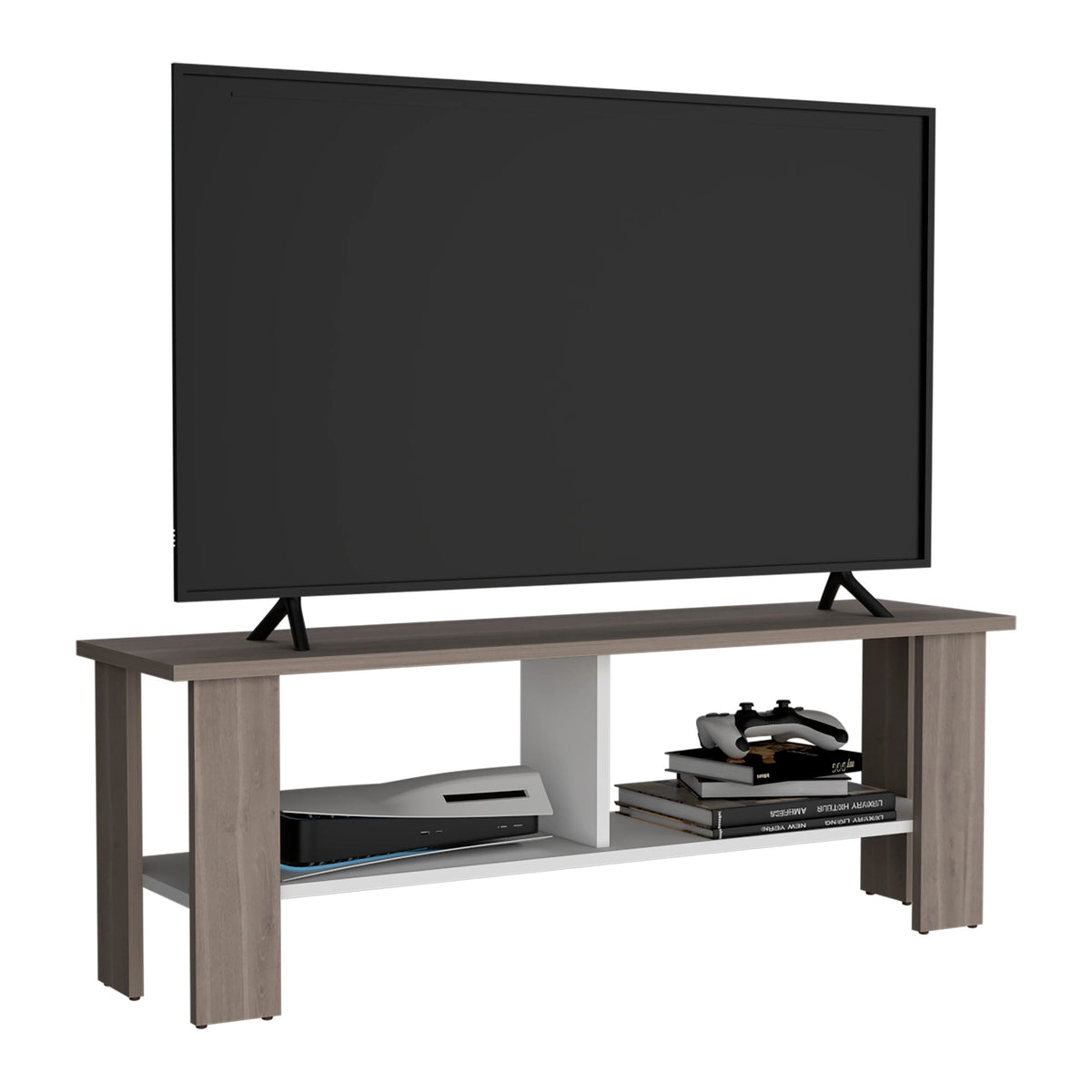 Rack Tv, Bardolino Y Blanco, Con Capacidad Para Televisor De 50 Pulgadas (vista 3)