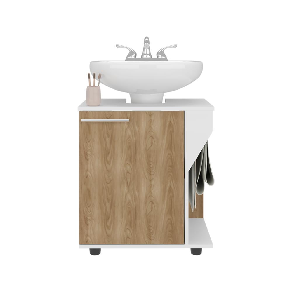 Mueble Para Lavamanos Phillips Una Puerta,  Blanco Y Fresno (vista 3)