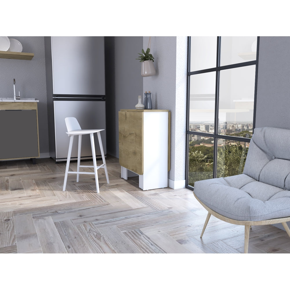 Mesa Abatible, Compact, Blanco y Macadamia, con amplio espacio (vista 2)