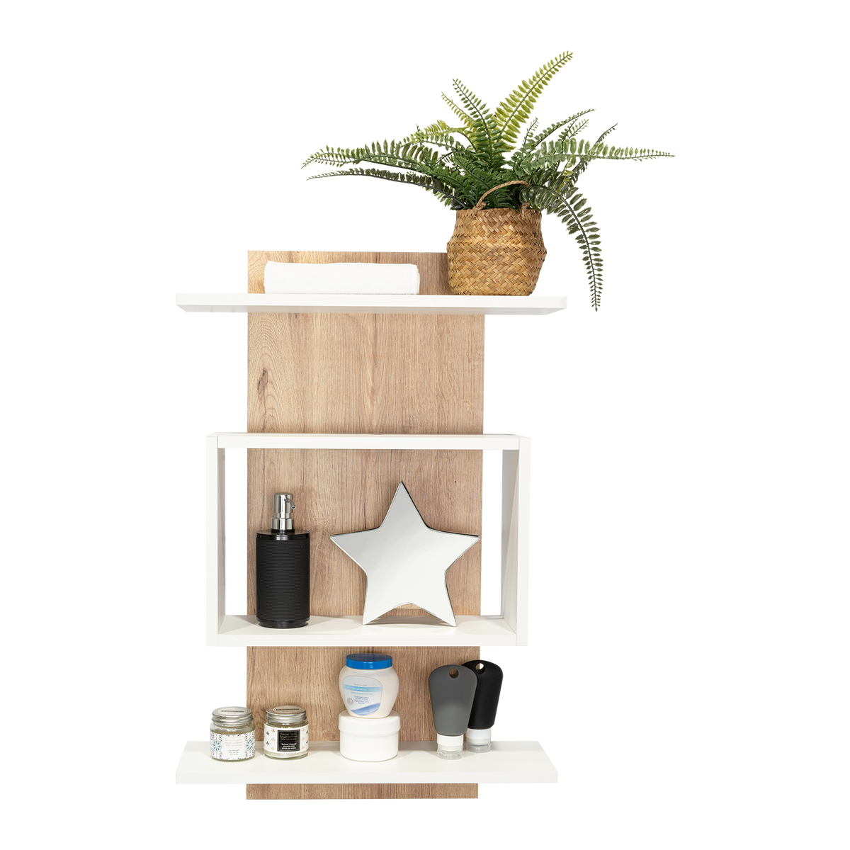 Mueble Organizador Baño Massana Duna Y Blanco (vista 3)