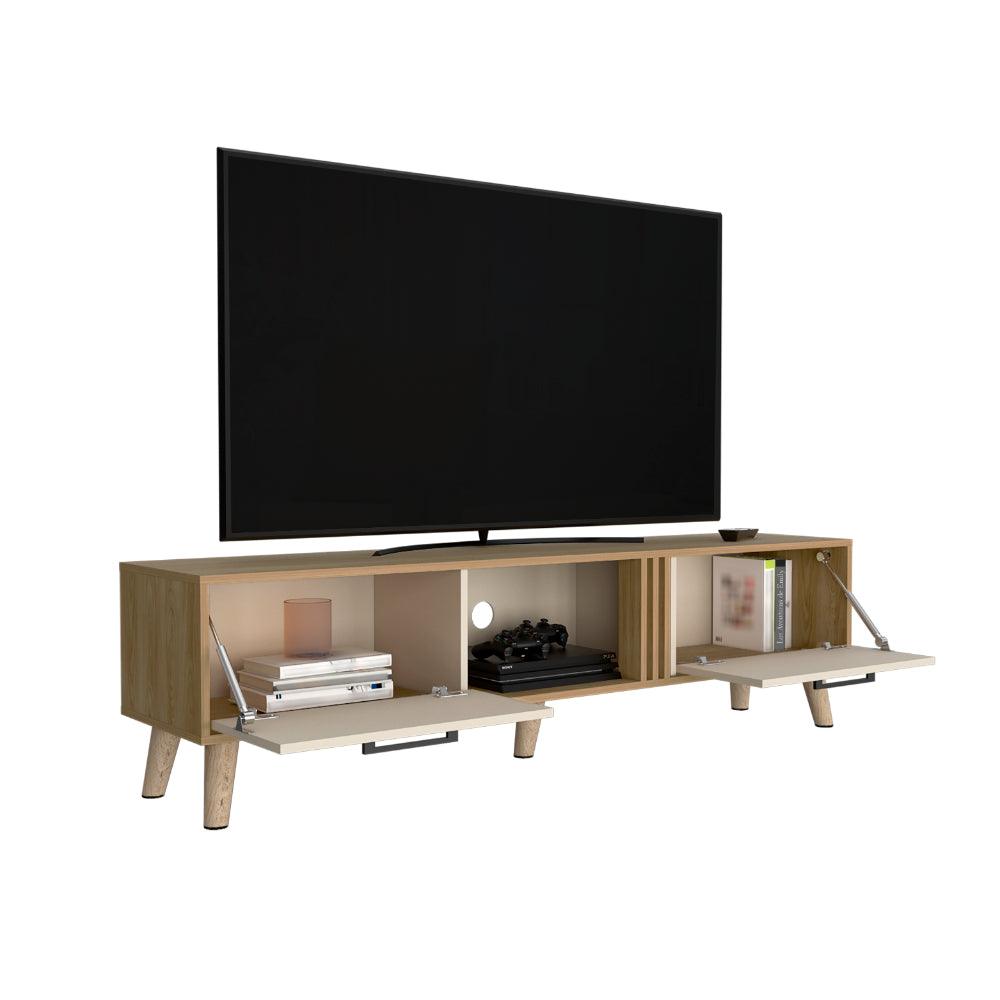 Rack Tv 65" Vance Dos Puertas, Color Fresno Y Capri (vista 3)