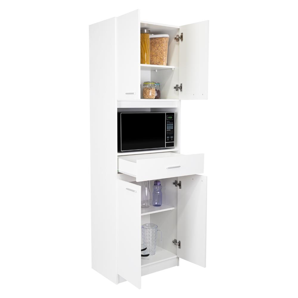 Módulo Microondas Ankara, Blanco, con Cuatro Puertas Abatibles y Amplio Espacio Para Almacenamiento (vista 2)