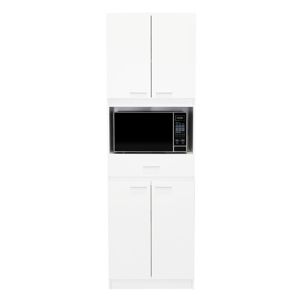 Módulo Microondas Ankara, Blanco, con Cuatro Puertas Abatibles y Amplio Espacio Para Almacenamiento (vista 3)