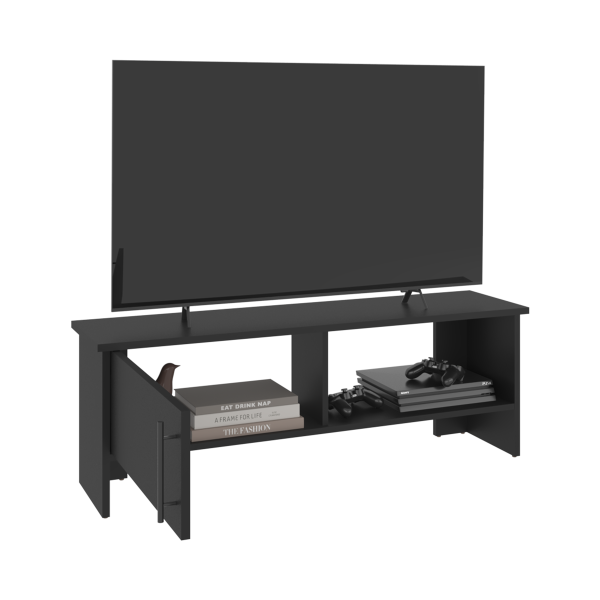 Rack Tv 65" Navia Una Puerta, Wengue (vista 3)