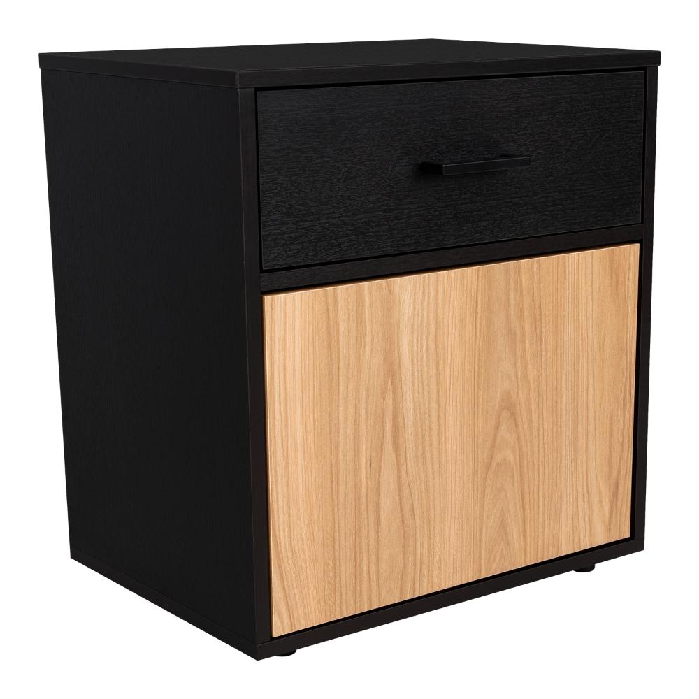 Mesa de Noche Grays, Wengue y Fresno Europeo, con una puerta y cajón (vista 7)