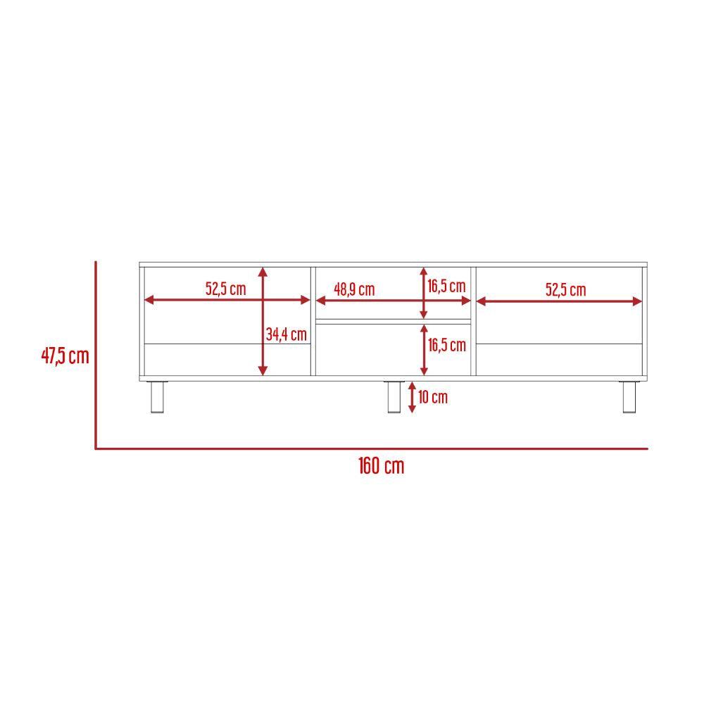 Mesa Para Tv Tunez, Blanco Duqueza, Para Televisor Hasta 70 Pulgadas (vista 7)