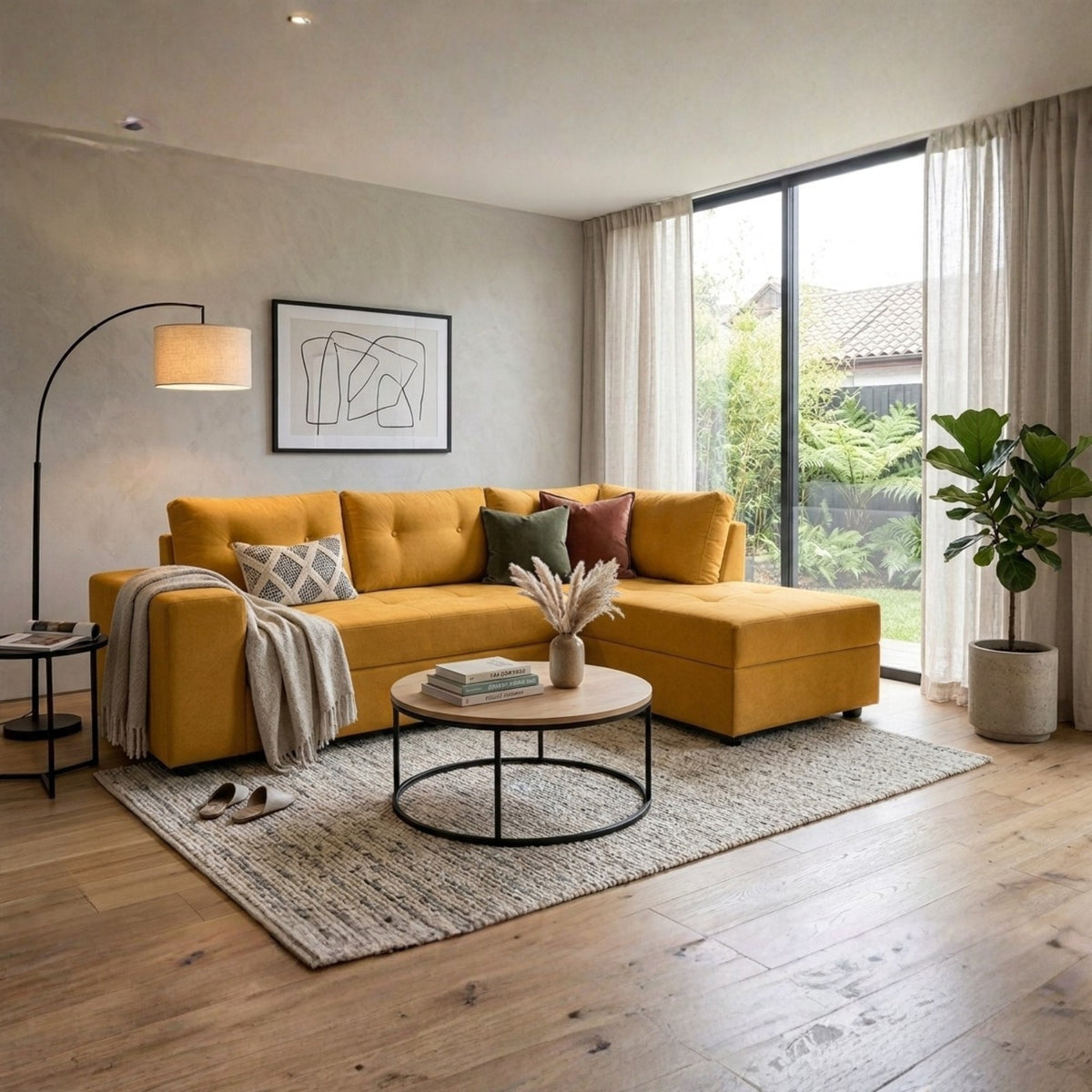 Sofa Seccional Praga Derecho Felpa