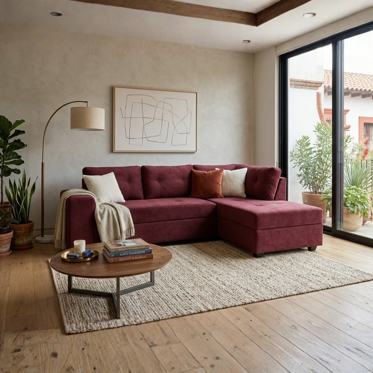 Sofa Seccional Praga Derecho Felpa