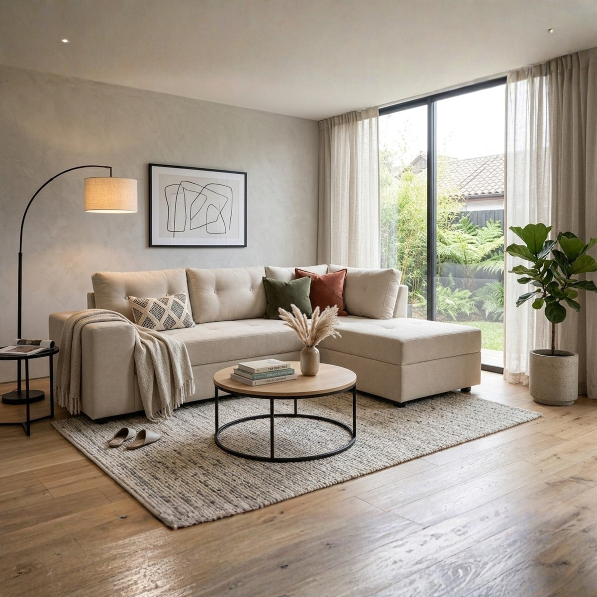 Sofa Seccional Praga Derecho Felpa