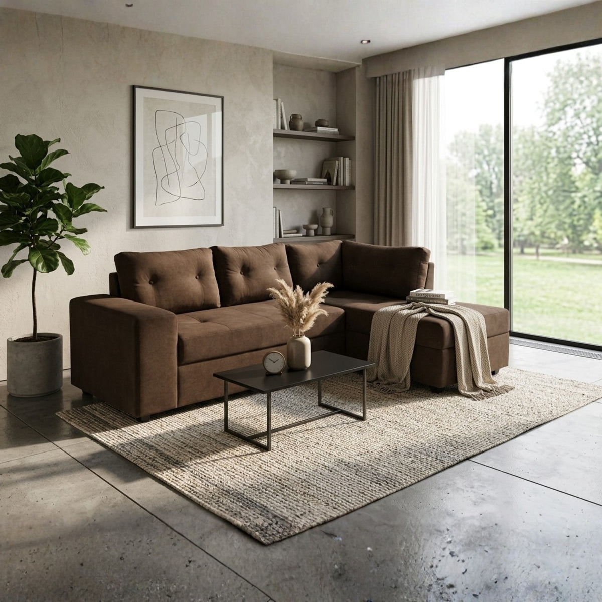 Sofa Seccional Praga Derecho Felpa