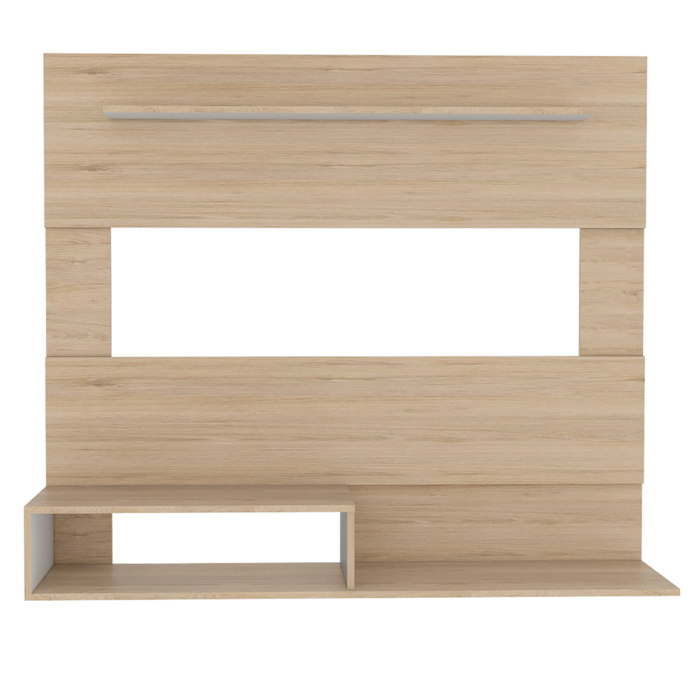 Panel de TV Beijing Color Rovere y Blanco Para Sala De Estar