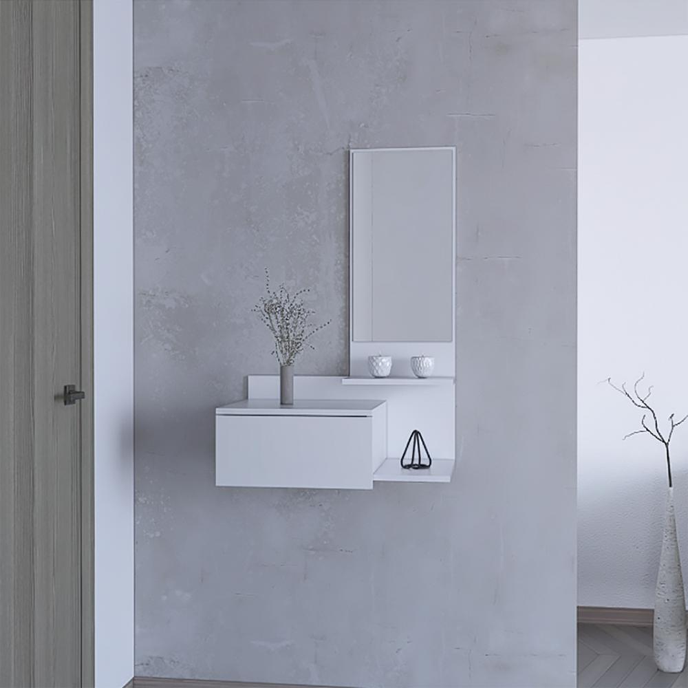Mueble Recibidor Vienna, Recibidor Viena, Blanco, con un Cajón (vista 7)