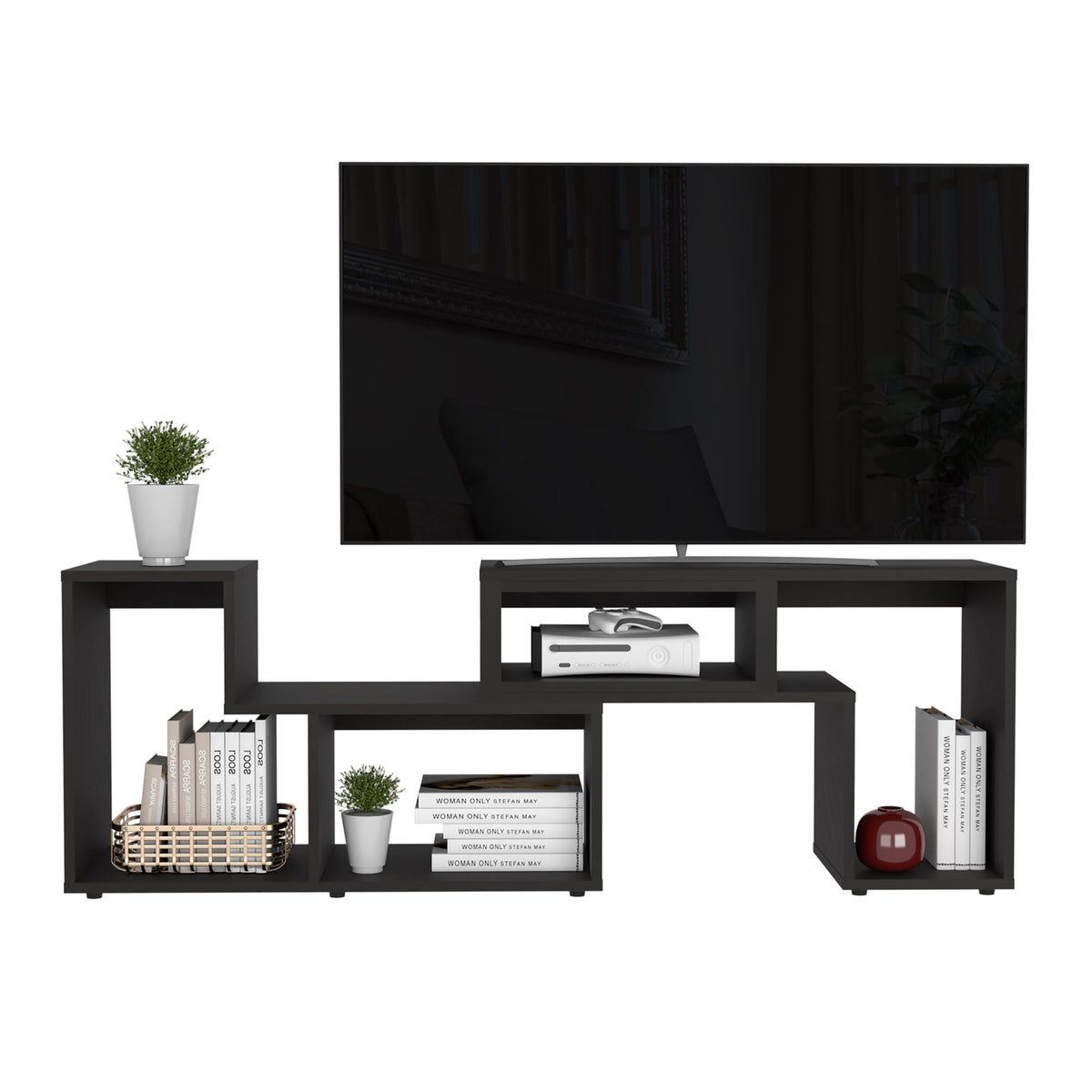 Mesa Para Tv Ascher, Wengue, con Espacio Para Televisor de 40 Pulgadas Hc (vista 5)