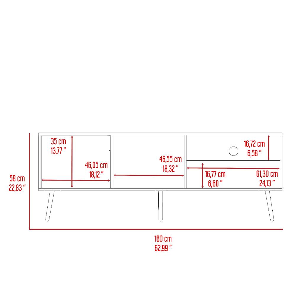 Mesa para TV Vulanno, Capri, con una puerta abatible 70" (vista 6)