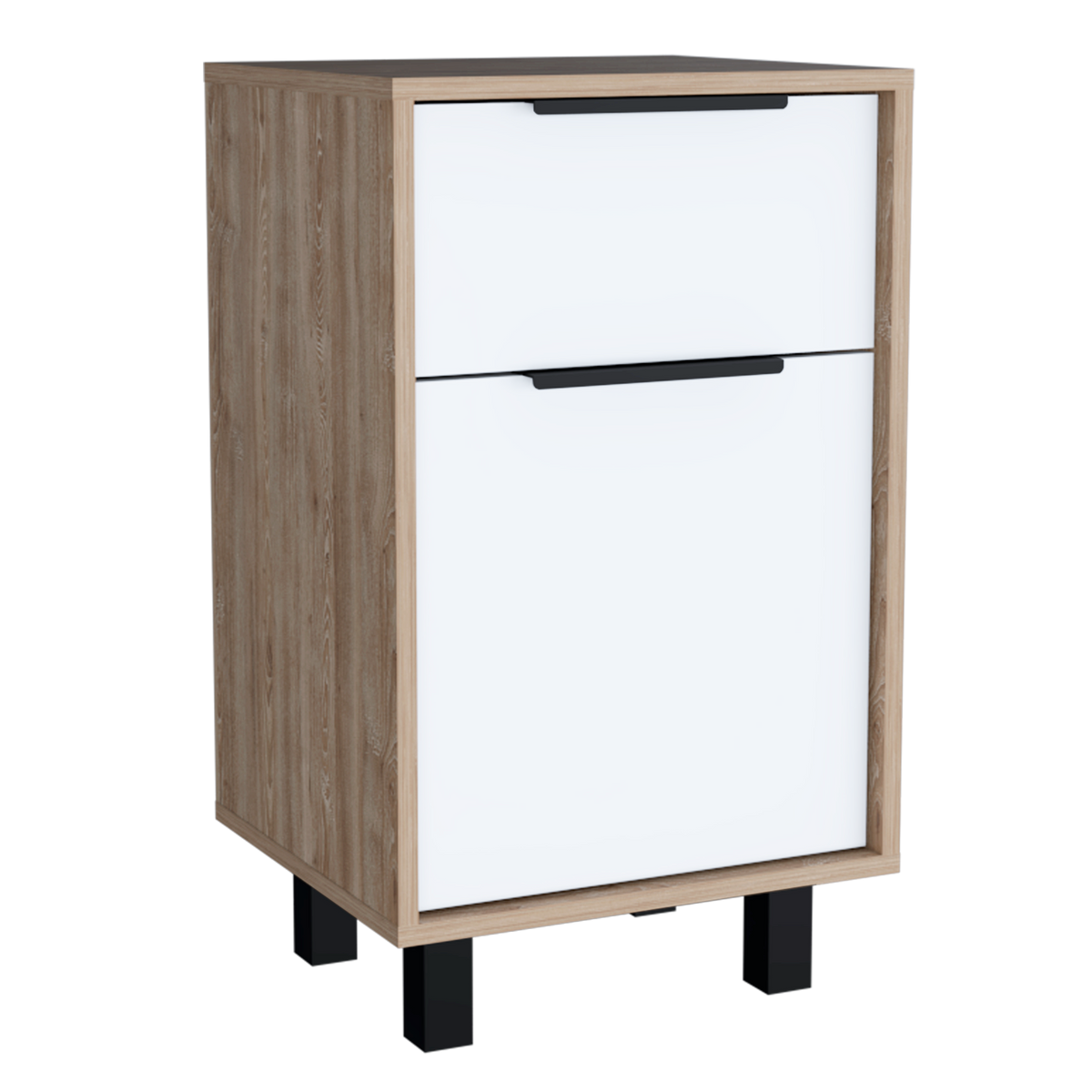 Velador Kaia Color Miel y Blanco Para Dormitorio