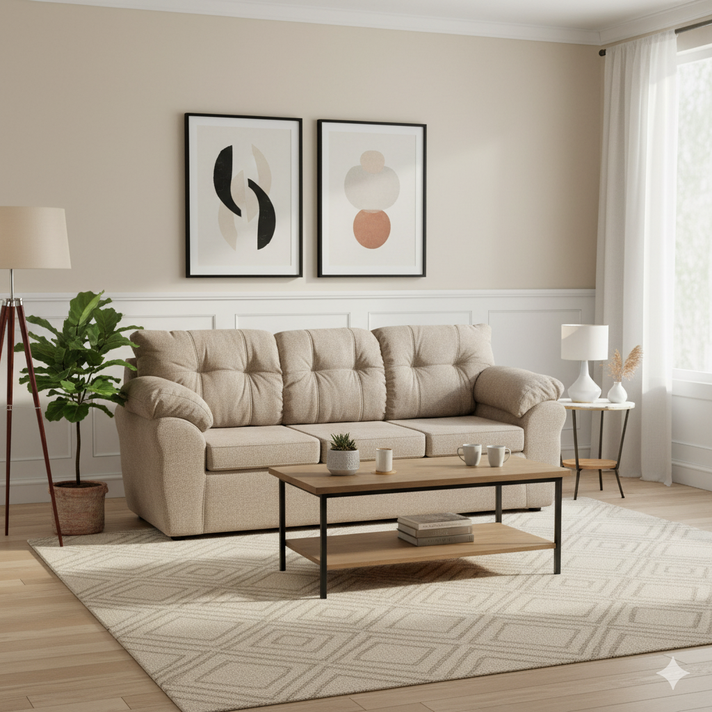 Sofá Polonia 3 Cuerpos Tela